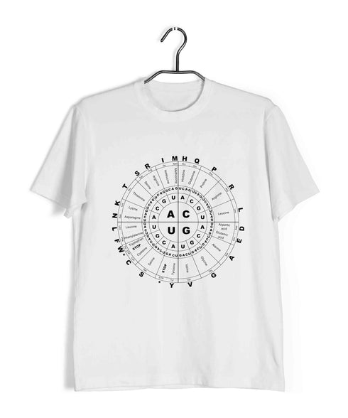 Science Nerd Biology DNA Chart diagram Custom Printed Graphic Design T-Shirt for Men